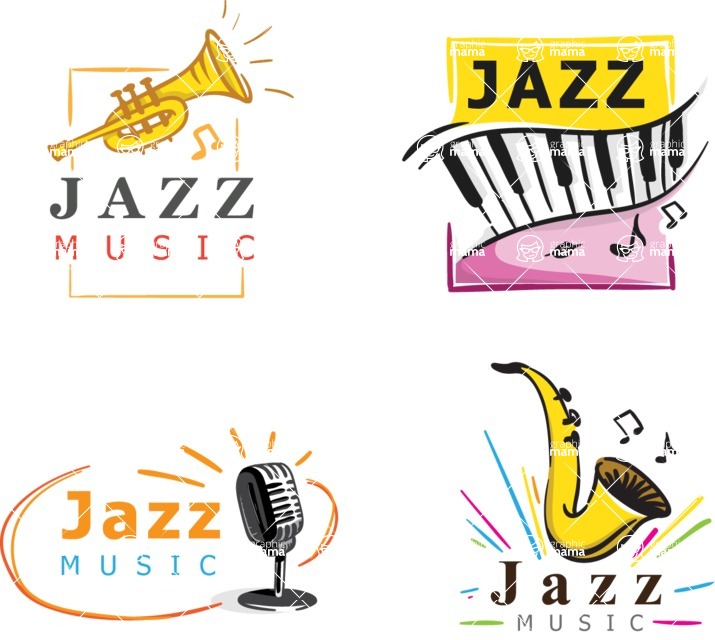 Vector Hand Drawn Elements Mega Bundle - Music Hand Drawn Items Vector Graphics Set